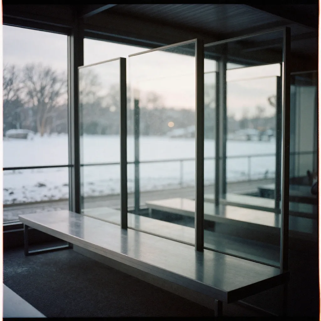 Diagram showing light path from window to mirror to hallway